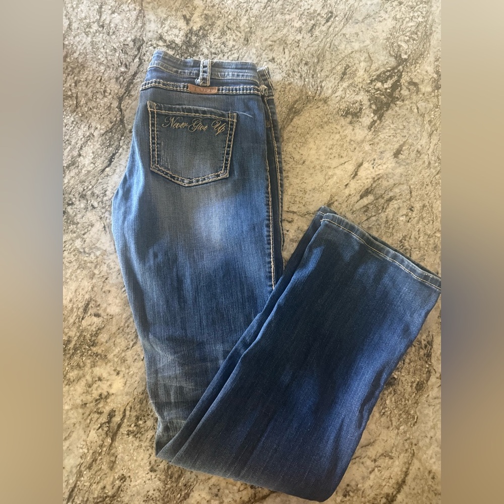 Cowgirl Tuff Boot Cut Blue Jeans